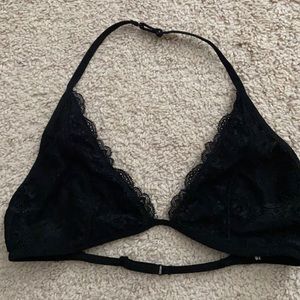 Black Lace Halter Bralette